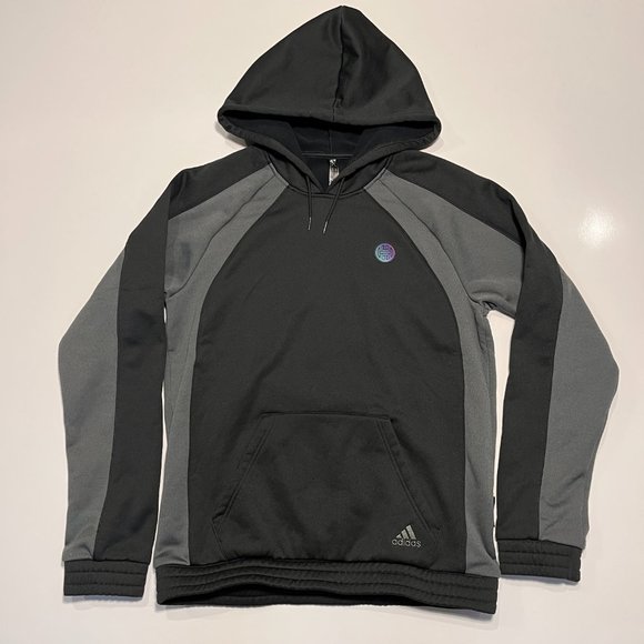 adidas Other - Adidas Aeroready Hoodie Mens Size Medium Black Gray Pullover Sweatshirt
